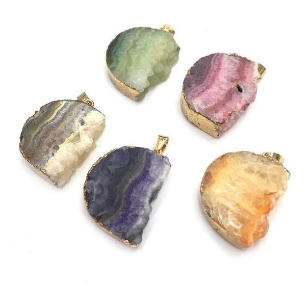 natural irregular agates pendants with gold-plated making for jewelry necklace accessories for women size 25x32mm, Bronze;silver
natural irregular agates pendants with gold-plated making for jewelry necklace accessories for women size 25x32mm, Bronze;silver