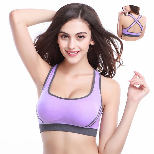 women yoga sport bra shockproof back sports bras breathable athletic fitness running gym vest tank sportswear, White;black
women yoga sport bra shockproof back sports bras breathable athletic fitness running gym vest tank sportswear, White;black