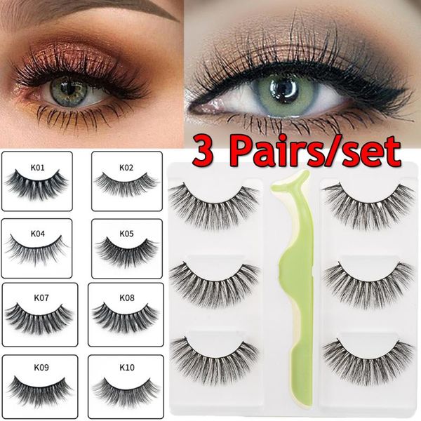 3 pairs faux 3d mink lashes natural long false eyelashes dramatic volume mink lashes makeup extension eyelashes maquiagem new
3 pairs faux 3d mink lashes natural long false eyelashes dramatic volume mink lashes makeup extension eyelashes maquiagem new