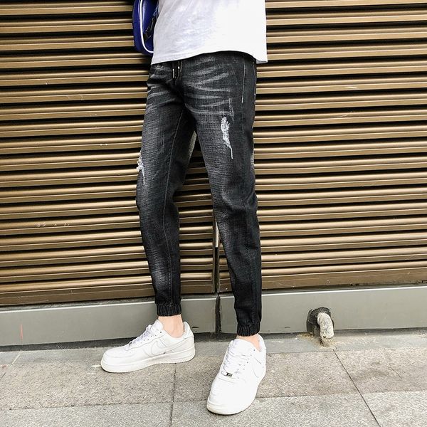 leggings lace-up tight pants jeans tight pantselastic waist leggings slim pants men's hole-breaking casual fashion jeans autumn bsc35, Blue
leggings lace-up tight pants jeans tight pantselastic waist leggings slim pants men's hole-breaking casual fashion jeans autumn bsc35, Blue