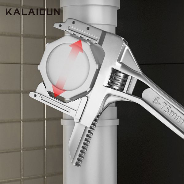 kalaidun universal wrench adjustable spanner large opening end wrench aluminum alloy water pipe screw bathroom repair hand tools
kalaidun universal wrench adjustable spanner large opening end wrench aluminum alloy water pipe screw bathroom repair hand tools