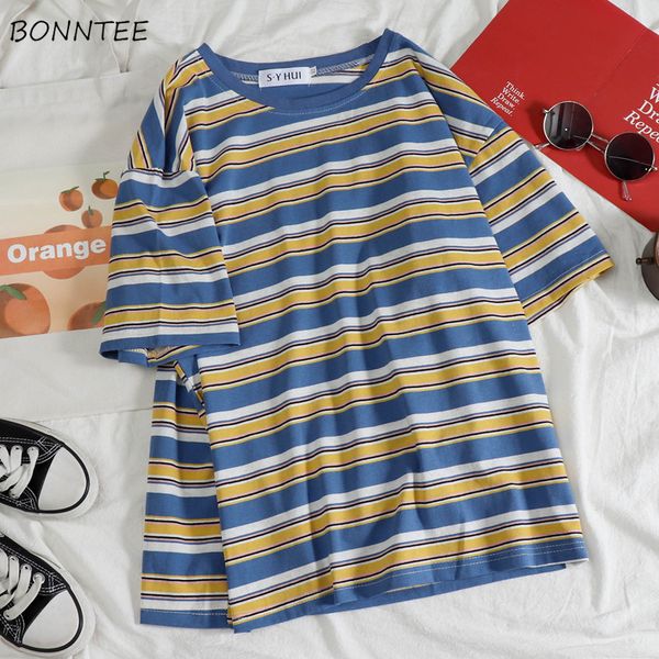 women's t-shirt t-shirts women 2021 loose harajuku striped casual soft short-sleeved womens streetwear chic simple lovely all-match clo, White
women's t-shirt t-shirts women 2021 loose harajuku striped casual soft short-sleeved womens streetwear chic simple lovely all-match clo, White