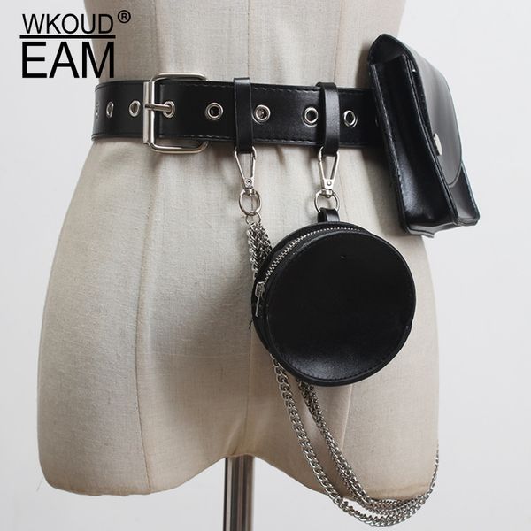 wkoud eam 2020 new metal chain pu leather belt bags women casual trendy corset belt female temperament pack tide pf601, Black;brown
wkoud eam 2020 new metal chain pu leather belt bags women casual trendy corset belt female temperament pack tide pf601, Black;brown