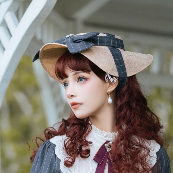vintage & elegant lolita bonnet hat for women, Blue;gray
vintage & elegant lolita bonnet hat for women, Blue;gray