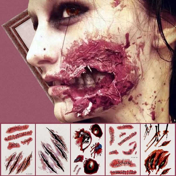 party decoration zombie scars tattoos with fake scab bloody makeup halloween props wound scary blood injury sticker,q
party decoration zombie scars tattoos with fake scab bloody makeup halloween props wound scary blood injury sticker,q