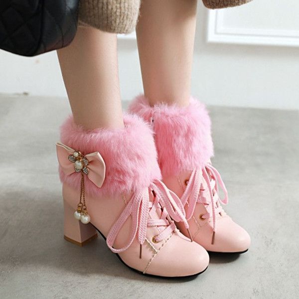 boots pxelena designer white women wedding sweet lolita princess faux fur pearl bowtie high heels ankle lady shoes winter, Black
boots pxelena designer white women wedding sweet lolita princess faux fur pearl bowtie high heels ankle lady shoes winter, Black