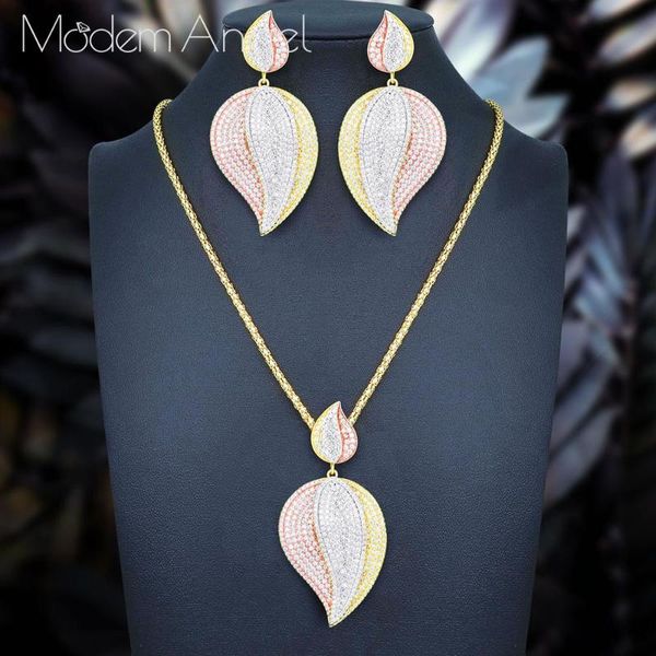 modemangel luxruy fashion leaf leaves cubic zirconia pendant necklace earrings for dubai women jewelry, Silver
modemangel luxruy fashion leaf leaves cubic zirconia pendant necklace earrings for dubai women jewelry, Silver