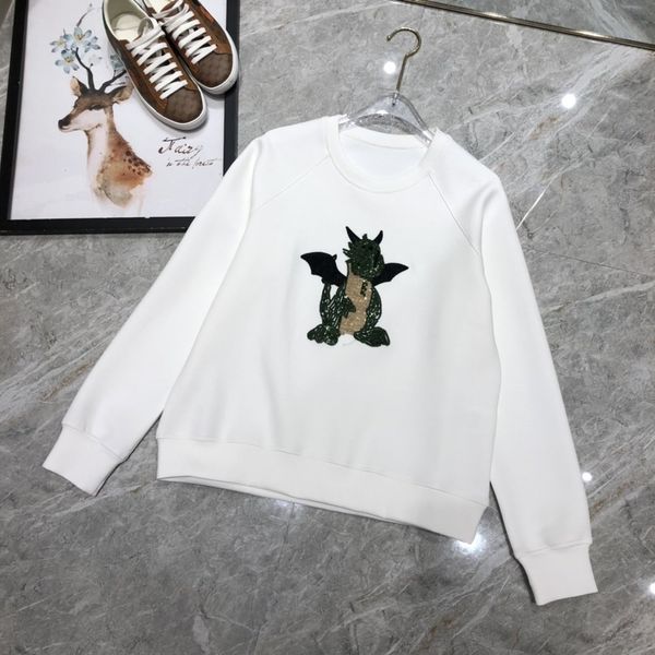 2020 autumn new heavy industry embroidery pullover pulloverembroidered pulloversmall dinosaur loose version space cotton round neck pullover, Black
2020 autumn new heavy industry embroidery pullover pulloverembroidered pulloversmall dinosaur loose version space cotton round neck pullover, Black