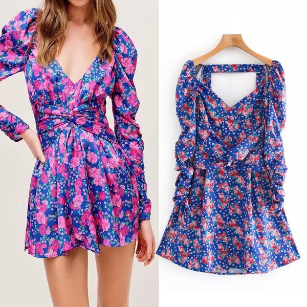 dress women summer 2020 blue floral dress balloon sleeve with tight cuffs lady pleated gathered waist short dresses gown, Black;gray
dress women summer 2020 blue floral dress balloon sleeve with tight cuffs lady pleated gathered waist short dresses gown, Black;gray