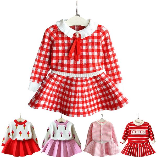 baby girl's clothes autumn and winter sweater two-piece baby girl warm sweater skirt knit casual plaid print baby sweater set, White
baby girl's clothes autumn and winter sweater two-piece baby girl warm sweater skirt knit casual plaid print baby sweater set, White