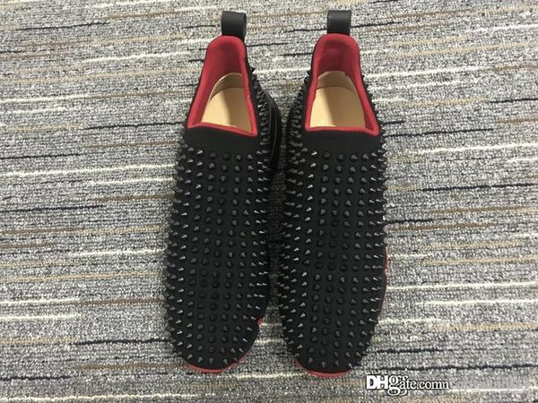 2019 new krystal spike sock donna flat sneakers luxury designer mens red bottoms shoes womens rivet spiky junior spikes nail flat shoes, Black
2019 new krystal spike sock donna flat sneakers luxury designer mens red bottoms shoes womens rivet spiky junior spikes nail flat shoes, Black