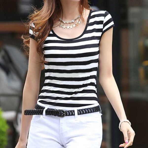 women's t-shirt fashion women ladies casual short sleeve o-neck slim fit tee summer striped shirt 2021 woman's clothes, White
women's t-shirt fashion women ladies casual short sleeve o-neck slim fit tee summer striped shirt 2021 woman's clothes, White