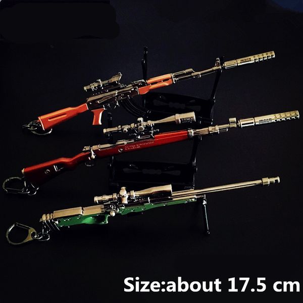 game pubg 17.5cm gun model alloy keychain llaveros of king ring for men&women holder key chain gifts, Silver
game pubg 17.5cm gun model alloy keychain llaveros of king ring for men&women holder key chain gifts, Silver