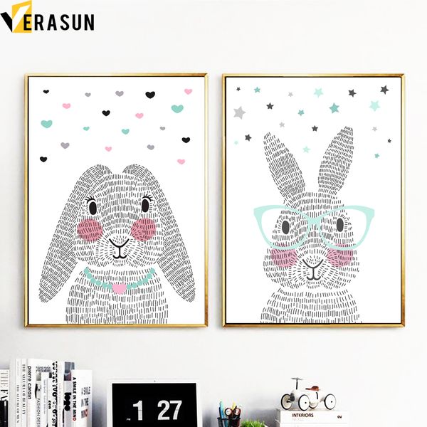 cartoon cute rabbit bunny glasses wall art canvas painting nordic posters and prints wall pictures for kids baby room home decor
cartoon cute rabbit bunny glasses wall art canvas painting nordic posters and prints wall pictures for kids baby room home decor