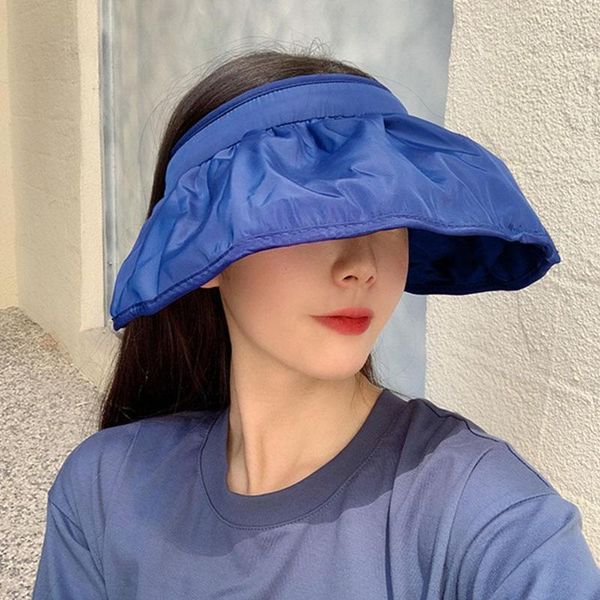 Summer New Women Visor Hats Foldable Shell Hats Outdoor Travel Casual Beach Protection Sun Empty Top Caps, Blue;gray
Summer New Women Visor Hats Foldable Shell Hats Outdoor Travel Casual Beach Protection Sun Empty Top Caps, Blue;gray