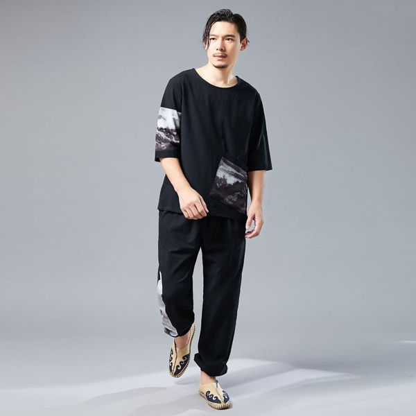 men yoga set sportswear cotton linen loose chinese traditional casual jogger workout outfit meditation set sweatshirt+sweatpant, White;red
men yoga set sportswear cotton linen loose chinese traditional casual jogger workout outfit meditation set sweatshirt+sweatpant, White;red