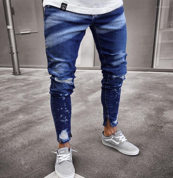 designer jeans gradient pencil denim pencil pants long slim fit zipper biker jeans washed blue mens 
designer jeans gradient pencil denim pencil pants long slim fit zipper biker jeans washed blue mens