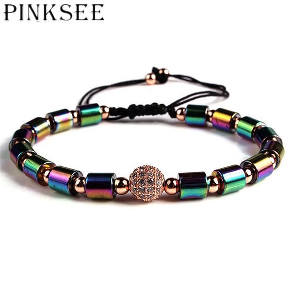 pinksee fashion hematite bracelet magnetic elastic weave adjustable bracelets square cylindrical healthy bangle unisex, Black
pinksee fashion hematite bracelet magnetic elastic weave adjustable bracelets square cylindrical healthy bangle unisex, Black