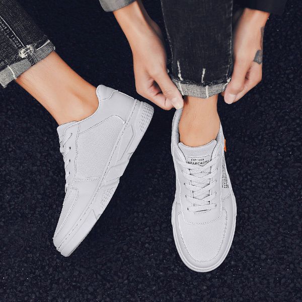 new men's running shoes breathable lace up sneakers hiking shoes zapatos outdoor casual canvas sneakers men's casual, Black