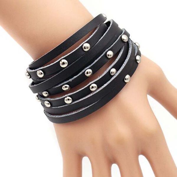 xeongkvi europe america punk three circles round nails cowhide men bracelet fashion accessories women hand catenary party gift, Golden;silver
xeongkvi europe america punk three circles round nails cowhide men bracelet fashion accessories women hand catenary party gift, Golden;silver