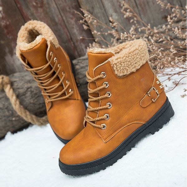snow boots women winter shoes ladies fashion rivet warm wind boots new buckle round toe lace up plush ankle wedges rubber 2020, Black
snow boots women winter shoes ladies fashion rivet warm wind boots new buckle round toe lace up plush ankle wedges rubber 2020, Black