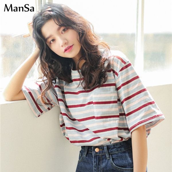 harajuku women casual loose stripe printed t-shirts 2020 summer ulzzang t shirt short sleeve cozy student tee poleras mujer, White
harajuku women casual loose stripe printed t-shirts 2020 summer ulzzang t shirt short sleeve cozy student tee poleras mujer, White