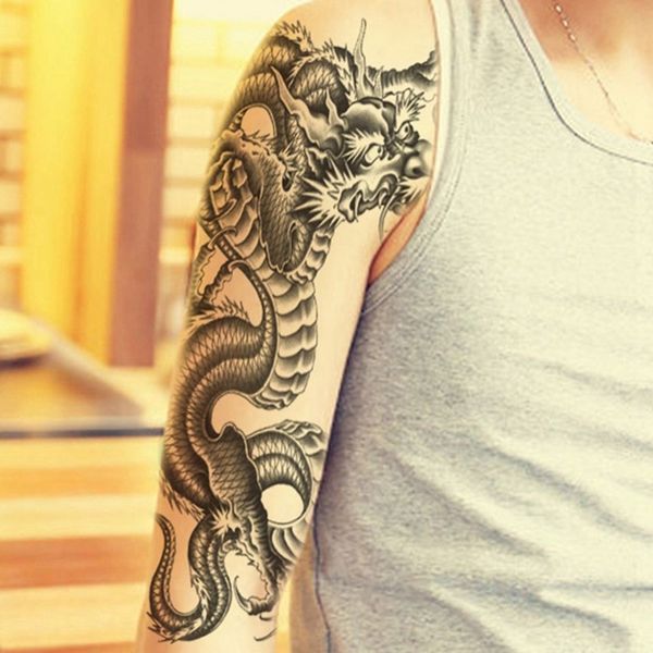 50pcs fashion men boys 3d black dragon removable waterproof temporary tattoo arm leg body art sticker man or woman tattoo
50pcs fashion men boys 3d black dragon removable waterproof temporary tattoo arm leg body art sticker man or woman tattoo