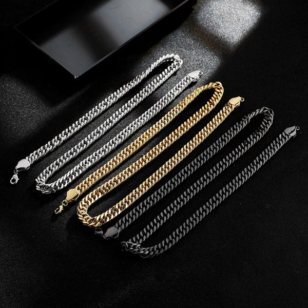 3 color hip hop men's stainless steel chain choker necklace jewelry for unisex, Silver 
3 color hip hop men's stainless steel chain choker necklace jewelry for unisex, Silver