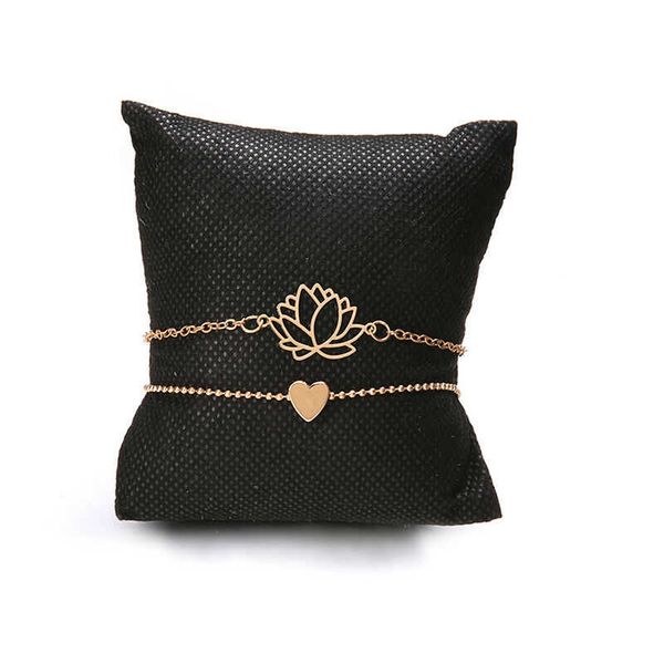 gold color silver color simple adjustable 2pcs/set design love hand lotus thin women bracelet chain, Black
gold color silver color simple adjustable 2pcs/set design love hand lotus thin women bracelet chain, Black