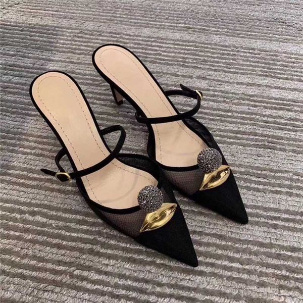 high-heel women's shoes the new european and american lace, gauze and pointy, baotou women's sandals will be available in 2020, Black
high-heel women's shoes the new european and american lace, gauze and pointy, baotou women's sandals will be available in 2020, Black