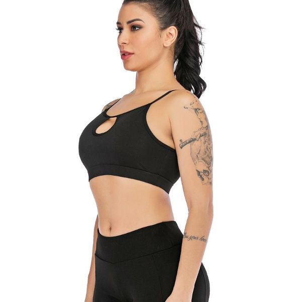 gym clothing women sport bra black padded back cut-out yoga brassiere fitness sports tank female push up, White;black
gym clothing women sport bra black padded back cut-out yoga brassiere fitness sports tank female push up, White;black