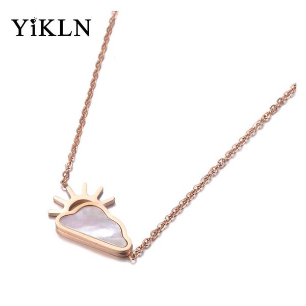 pendant necklaces yikln trendy original style titanium steel sun & clouds jewelry white shell anniversary for women yn19104, Silver
pendant necklaces yikln trendy original style titanium steel sun & clouds jewelry white shell anniversary for women yn19104, Silver
