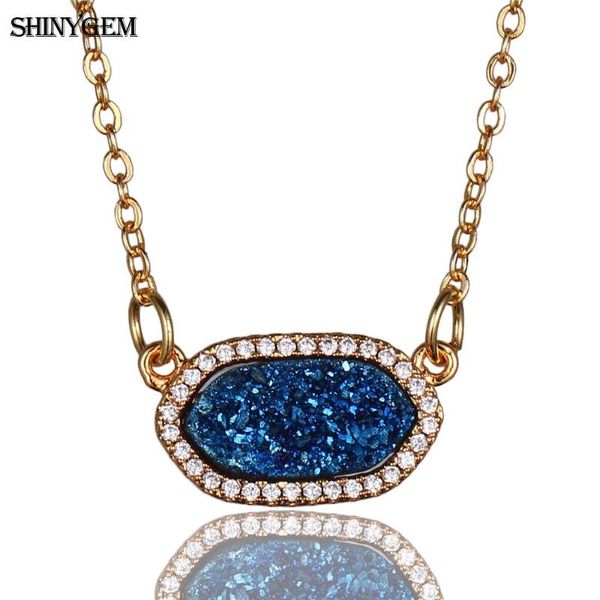shinygem hexagon druzy stone necklaces golden natural stone choker necklaces sparkling healing pendant for women, Silver
shinygem hexagon druzy stone necklaces golden natural stone choker necklaces sparkling healing pendant for women, Silver