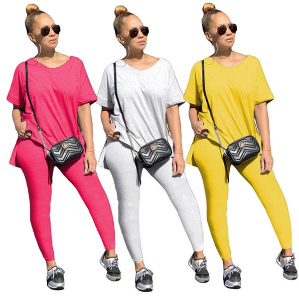 women tracksuit designer solid color v-neck short sleeve t shirts pants leggings two piece outfits fashion casual sports suit s-2xl cz815b, Gray
women tracksuit designer solid color v-neck short sleeve t shirts pants leggings two piece outfits fashion casual sports suit s-2xl cz815b, Gray