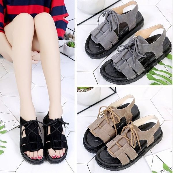 sandals female 2020 new summer flat white students thick bottom beach shoes women casual roman sandals, Black
sandals female 2020 new summer flat white students thick bottom beach shoes women casual roman sandals, Black