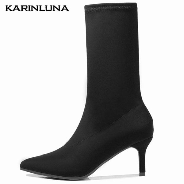 karin new plus size 42 thin heels shoes elastic stretch fabric fashion office ladies boots women, Black
karin new plus size 42 thin heels shoes elastic stretch fabric fashion office ladies boots women, Black