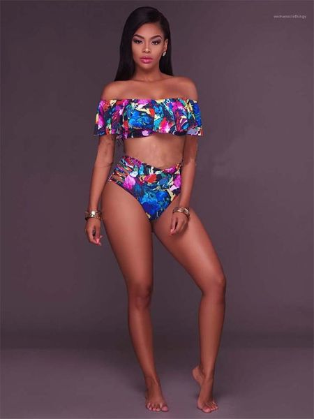 womens designer bikinis sext slash neck high waist two piece swimsuits women summer swimwear floral print, White;black
womens designer bikinis sext slash neck high waist two piece swimsuits women summer swimwear floral print, White;black