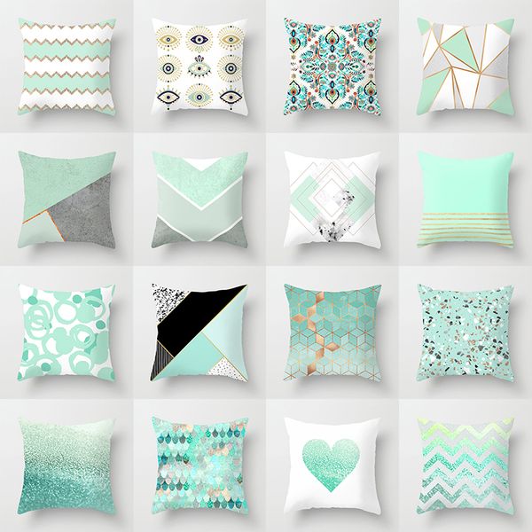 mint geometric cushion cover polyester 45x45cm pillowcase home decorative throw pillow covers
mint geometric cushion cover polyester 45x45cm pillowcase home decorative throw pillow covers