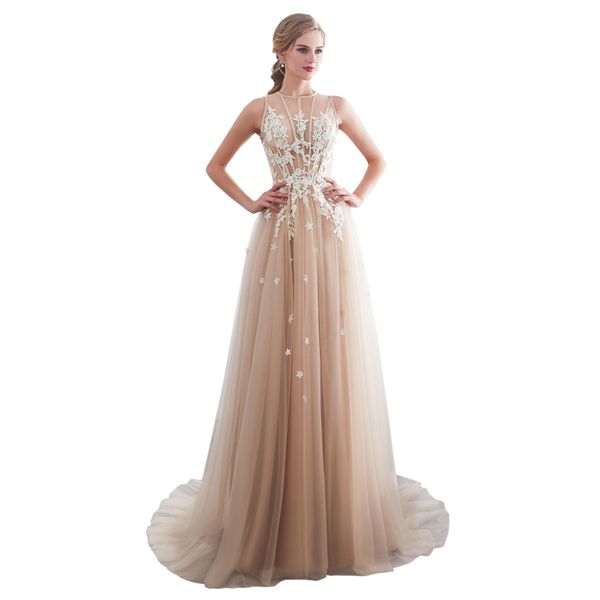 champagne ivory wedding dresses bridal gowns corset sleeveless lace applique wedding gowns court train robe de mariée custom made, White
champagne ivory wedding dresses bridal gowns corset sleeveless lace applique wedding gowns court train robe de mariée custom made, White