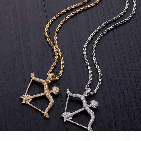 brand designer cupid arrow pendant necklaces for men fashion hip hop jewelry ice out bling mens gold necklace, Silver
brand designer cupid arrow pendant necklaces for men fashion hip hop jewelry ice out bling mens gold necklace, Silver