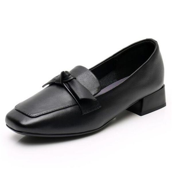 2020 new british style square toe bow cowhide leather shoes woman low heel shoe large size comfortable fashion casual shoes, Black
2020 new british style square toe bow cowhide leather shoes woman low heel shoe large size comfortable fashion casual shoes, Black