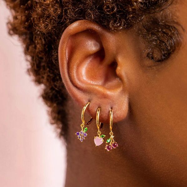 summer new fashion delicious fruit grape apple strawberry cherry colorful charm small hoop earring for lovely cute girls women, Golden;silver
summer new fashion delicious fruit grape apple strawberry cherry colorful charm small hoop earring for lovely cute girls women, Golden;silver