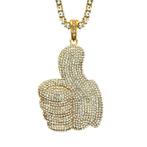 hip-hop alloy necklace thumb necklace single row diamond pendant necklace 18k gold plated and silver plated pendant
hip-hop alloy necklace thumb necklace single row diamond pendant necklace 18k gold plated and silver plated pendant
