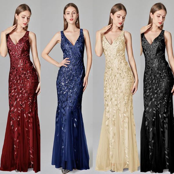 2020 silver gray elegant fashion evening dresses simple v collar open back sleeveless embroidered beads fishtail dress gown, White;black
2020 silver gray elegant fashion evening dresses simple v collar open back sleeveless embroidered beads fishtail dress gown, White;black