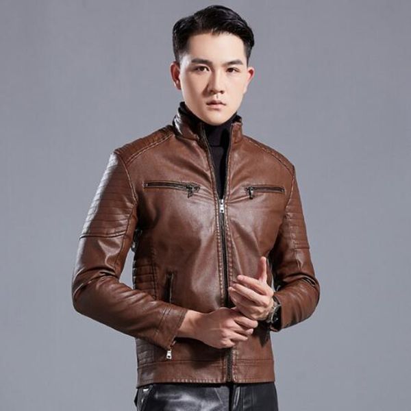men's jackets pu motorcycle coats autumn spring faux leather clothing male casual clothes solid business coat men, Black;brown
men's jackets pu motorcycle coats autumn spring faux leather clothing male casual clothes solid business coat men, Black;brown