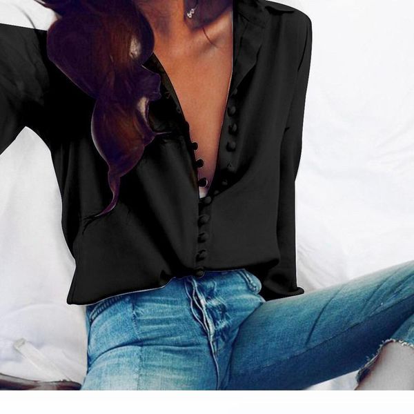 womens and blouses long sleeve lady cardigan with button fashion woman blouses 2019 new lapel shirt turn down collar blouse, White
womens and blouses long sleeve lady cardigan with button fashion woman blouses 2019 new lapel shirt turn down collar blouse, White