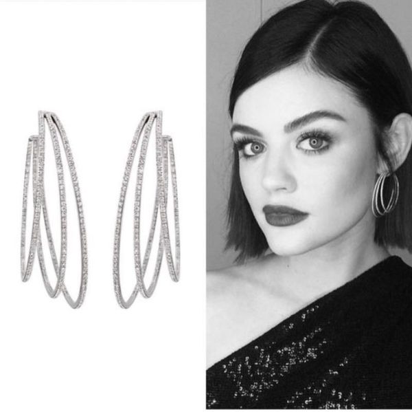 glitter white gold color cz zirconia crystal big three-layer irregular hoop earrings for women fashion jewelry e0294, Golden;silver
glitter white gold color cz zirconia crystal big three-layer irregular hoop earrings for women fashion jewelry e0294, Golden;silver