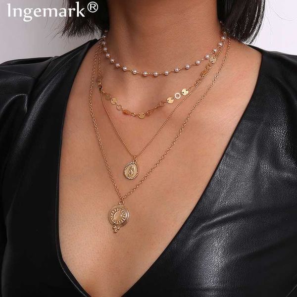 gothic virgin mary imitation pearl choker necklace bohemia full sequin coin pendant long chain necklace women fashion jewelry, Silver
gothic virgin mary imitation pearl choker necklace bohemia full sequin coin pendant long chain necklace women fashion jewelry, Silver