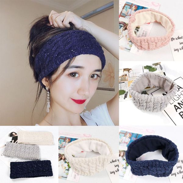 women women girls wide cable knitted headband crotchet glitter sequins headband winter solid color acrylic fiber turban thicken
women women girls wide cable knitted headband crotchet glitter sequins headband winter solid color acrylic fiber turban thicken