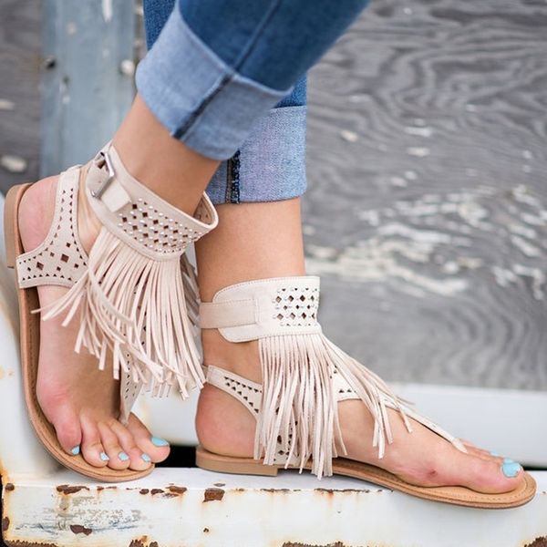 2020 woman shoes summer bohemia flat sandals tassel beach woman flip flop vintage beach women shoes low heel lady footwear, Black
2020 woman shoes summer bohemia flat sandals tassel beach woman flip flop vintage beach women shoes low heel lady footwear, Black
